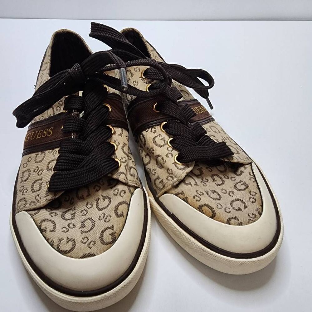 3 For $18 Vintage Guess Sneakers In Brown And Beige Women's Size 6